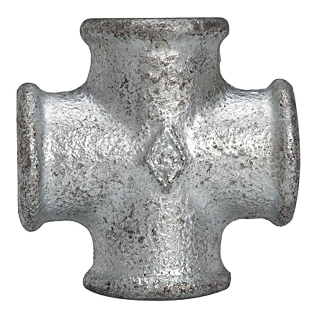 Riegler Kreuzstück 180, 4 x IG, Rp 3/4, schwarzer Temperguss feuerverz.