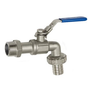 Riegler Kugelauslaufhahn, Edelstahl 1.4408, G 3/4 AG, DN 20