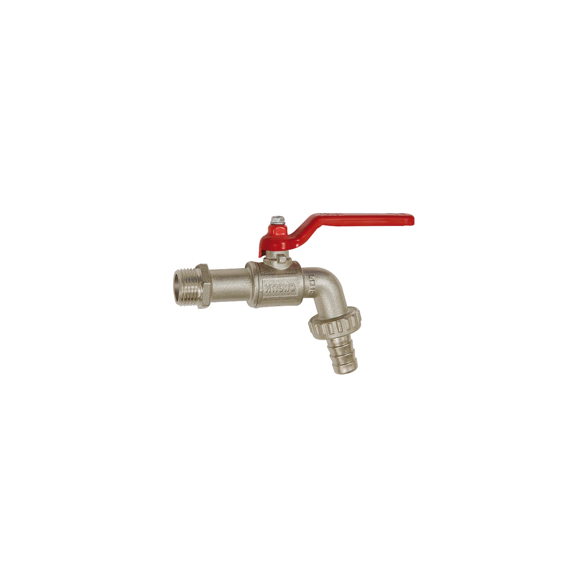 Riegler Kugelauslaufhahn, Messing vernickelt, G 3/4 AG, DN 20