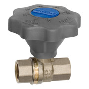 RIEGLER Kugelhahn Feineinstellung, Messing vernickelt