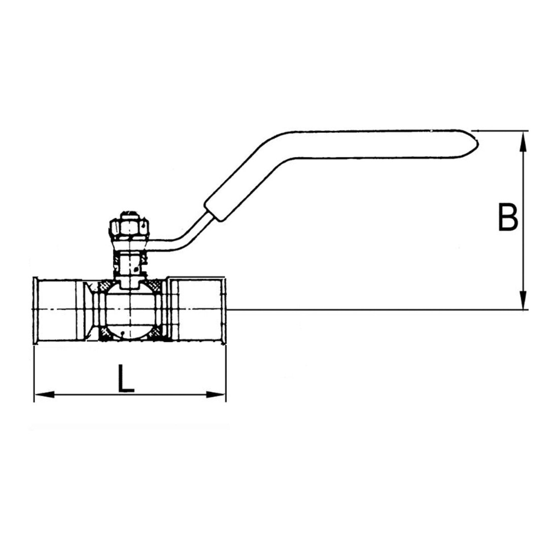Riegler Kugelhahn, Messing, »sharkbite«, für Rohr-Ã¸ 15 mm
