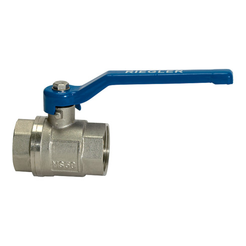 Riegler Kugelhahn »valve line«, Handhebel blau, MS vern., IG/IG, G 1 1/2