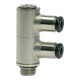 Riegler L-Dérivateur multiple 2 voies « click-clock », pivotant, G 1/4 a. Ø 8 mm