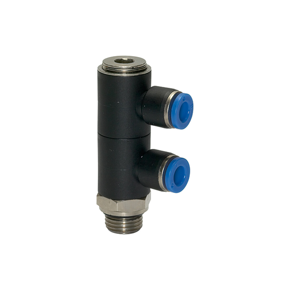 Riegler L-Distributeur multiple »Série bleue«, 2 voies pivotant, G 1/2 à Ø12mm