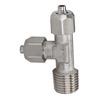 Riegler L-Einschraubverschraubung, R 1/4 a., für Schlauch 6/4, ES 1.4404