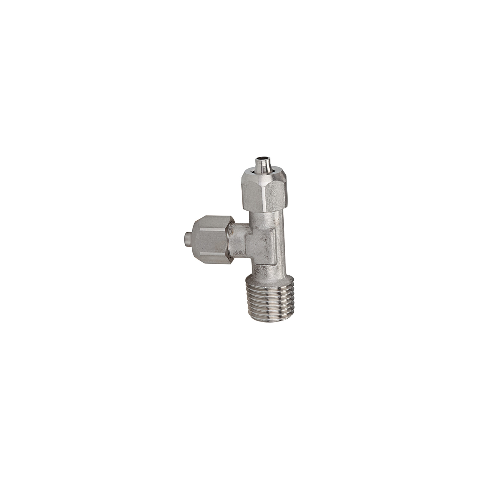 Riegler L-Einschraubverschraubung, R 1/4 a., für Schlauch 8/6, ES 1.4404