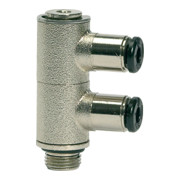Riegler L-Mehrfachverteiler 2-fach  »click-clock «, drehbar, M5 außen Ã˜ 4mm