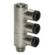Riegler L-Mehrfachverteiler 3-fach »click-clock«, drehbar, G 1/8 a. Ã˜ 8mm-1