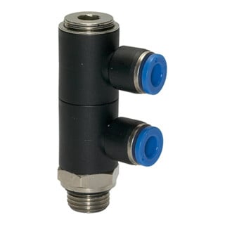 Riegler L-Mehrfachverteiler »Blaue Serie«, 2-fach, drehbar, G 1/2 a. Ã˜8mm