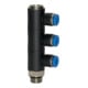 Riegler L-Mehrfachverteiler »Blaue Serie«, 3-fach drehbar, G 1/2 a. Ã˜12mm