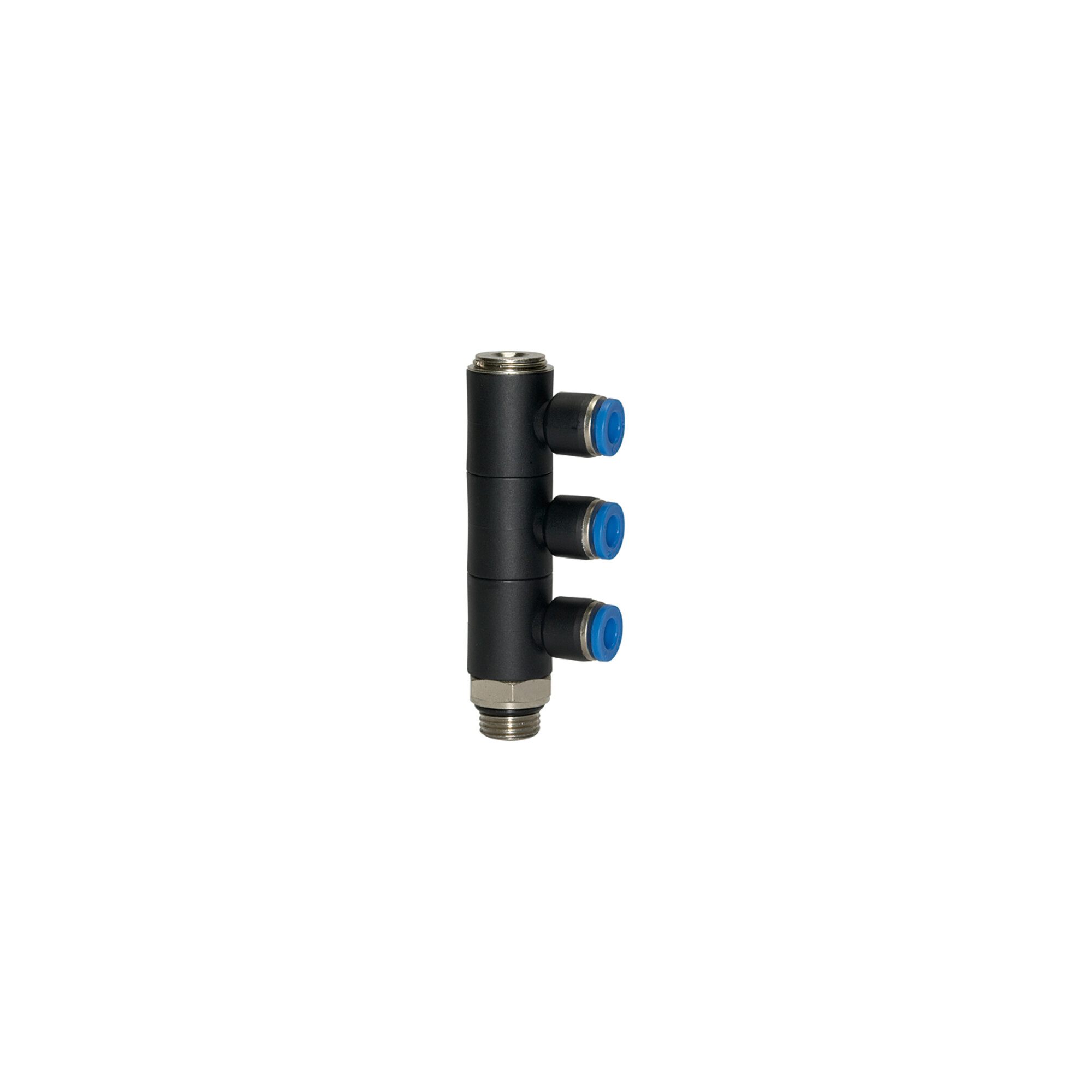 Riegler L-Mehrfachverteiler »Blaue Serie«, 3-fach drehbar, G 1/4 a. Ã ̃10mm