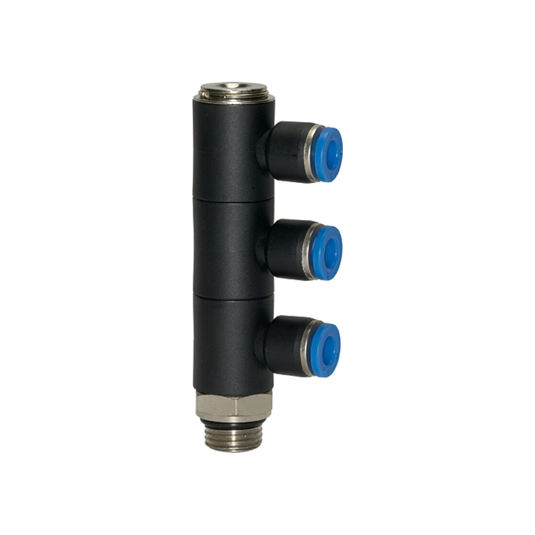 Riegler L-Mehrfachverteiler »Blaue Serie«, 3-fach drehbar, G 1/4 a. Ø10mm