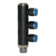 Riegler L-Mehrfachverteiler »Blaue Serie«, 3-fach, drehbar, R 1/4 a. Ø6mm
