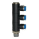 Riegler L-Mehrfachverteiler »Blaue Serie«, 3-fach drehbar, R 3/8 a. Ã˜10mm-1