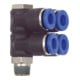 Riegler L-Mehrfachverteiler »Blaue Serie«, 4-fach, drehbar, R 1/8 a. Ã˜8mm-1