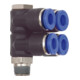 Riegler L-Mehrfachverteiler »Blaue Serie «, 4-fach, drehbar, R1/4 a. Ø10mm