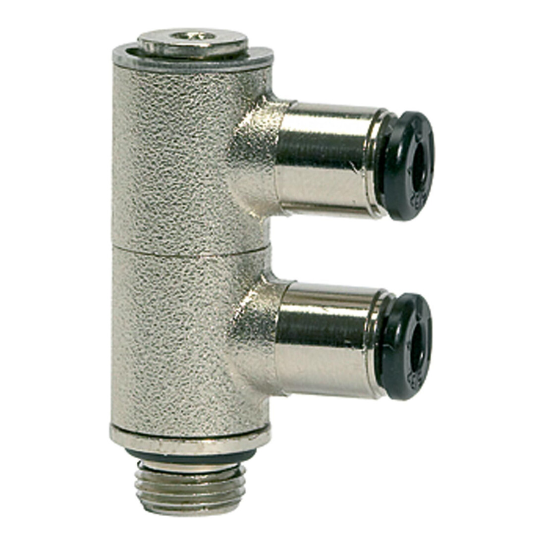 Riegler L-Multiprises 2 voies « click-clock », rotatif, M5 ext Ø 6 mm