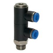 Riegler L-Multiprises »Série Bleue«, 2 voies, pivotant, G 3/8 a. Ø6mm-1