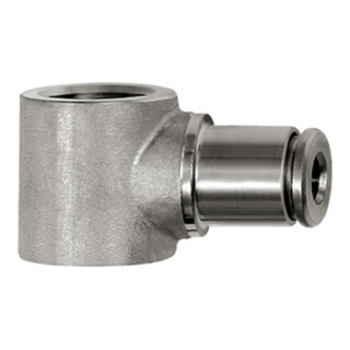 Riegler L-Raccord, G 1/8, pour tuyau Ø ext. 8 mm, acier inoxydable 1.4404