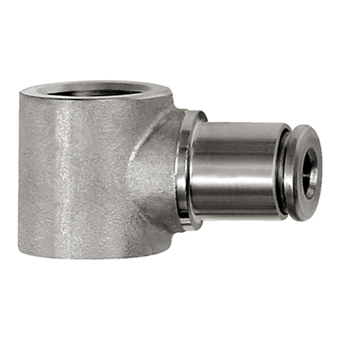 Riegler L-Raccord, G 1/8, pour tuyau Ø ext. 8 mm, acier inoxydable 1.4404