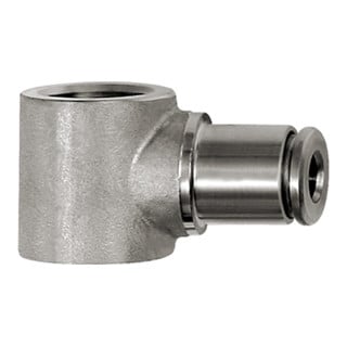 Riegler L-Ringstück, G 1/4, für Schlauch-Außen-Ã˜ 10 mm, Edelstahl 1.4404