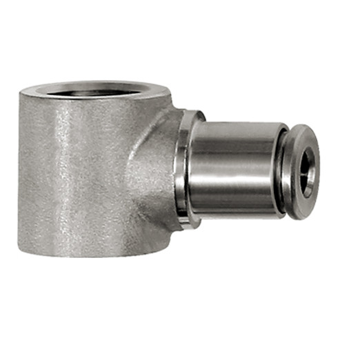 Riegler L-Ringstück, G 1/8, für Schlauch-Außen-Ø 6 mm, Edelstahl 1.4404