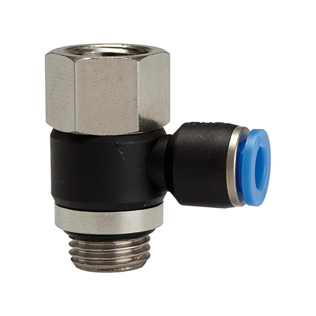 Riegler L-Steckverschr. »Blaue Serie« drehbar, G1/8 i./a., max.15, Ø 6mm