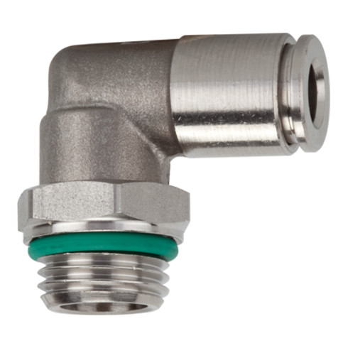 Riegler L-Steckverschrau., drehbar, G 1/4 a., Schl.-Ø 8, 15bar, ES 1.4404