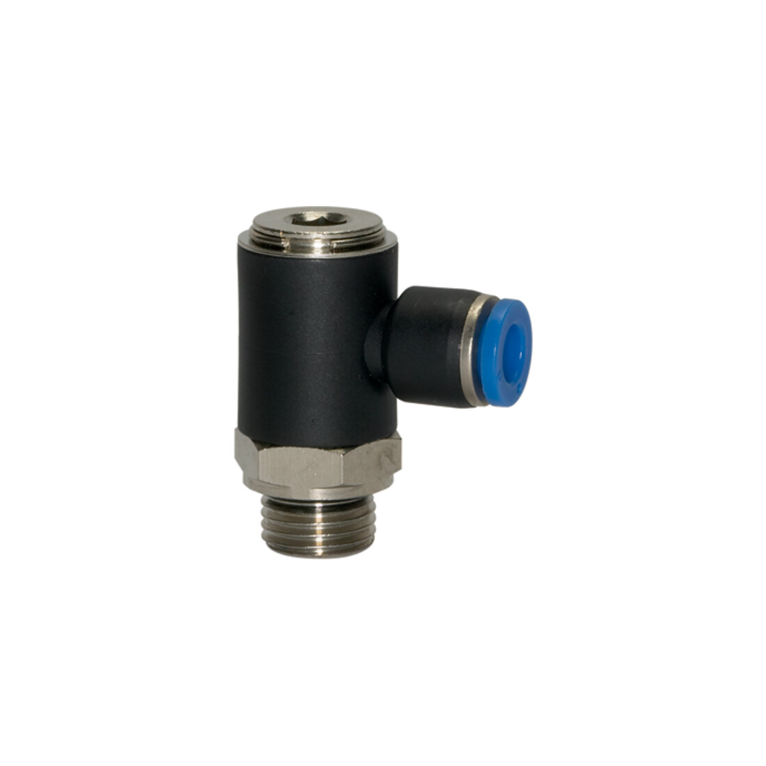 Riegler L-Steckverschraubung »Blaue Serie «, drehbar, G 1/2 a., L=35,4mm