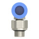 Riegler L-Steckverschraubung »Blaue Serie«, drehbar, G 1/2 außen, Ø 14 mm