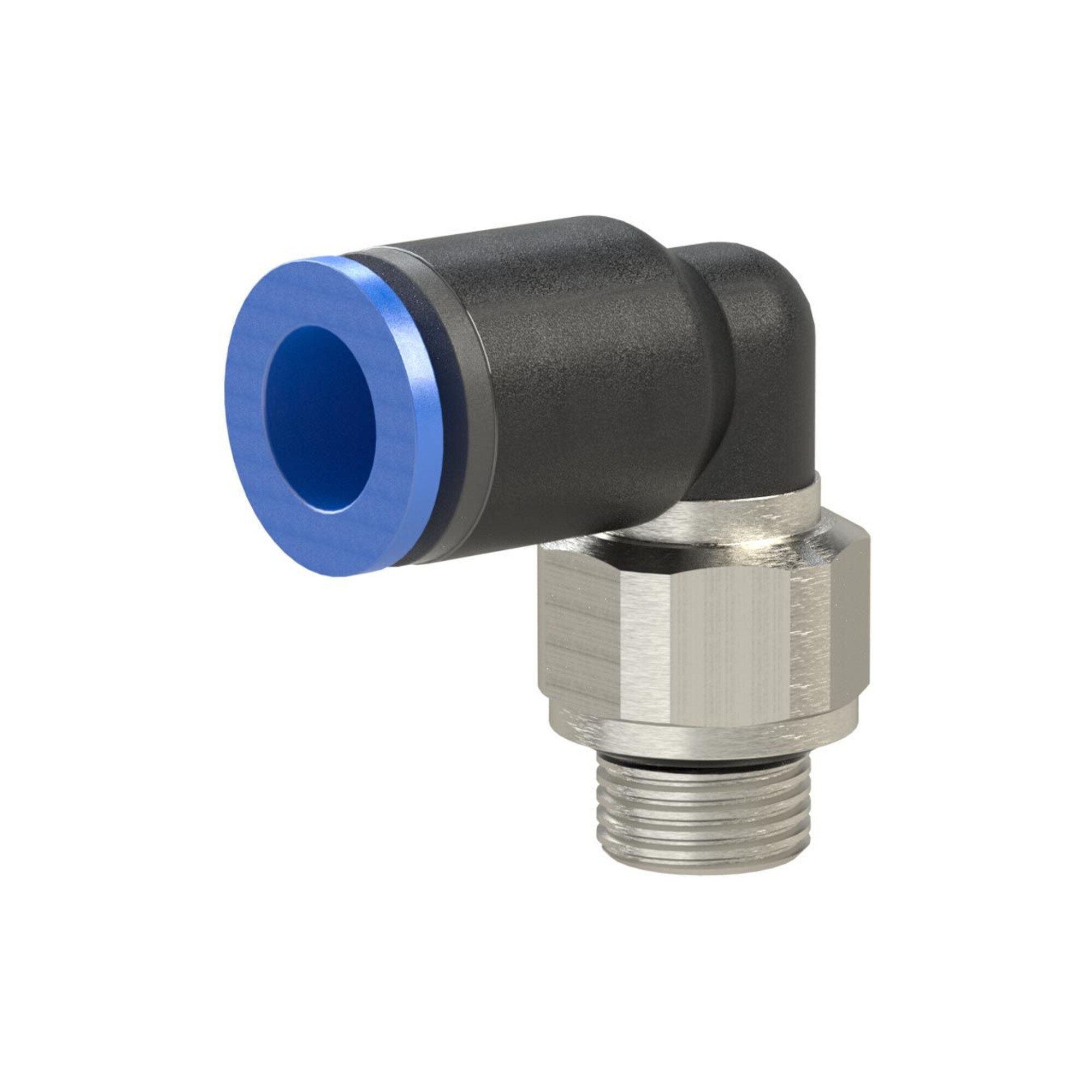 Riegler L-Steckverschraubung »Blaue Serie«, drehbar, G 1/2 außen, Ã ̃ 16 mm