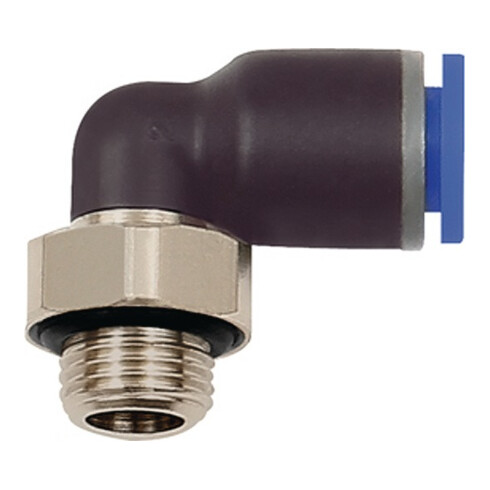 Riegler L-Steckverschraubung »Blaue Serie«, drehbar, G 1/4 außen, Ø 6 mm