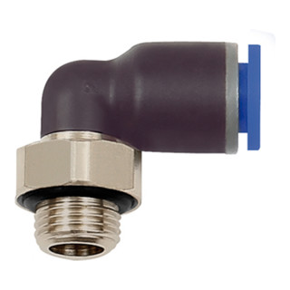 Riegler L-Steckverschraubung Blaue Serie drehbar G 1/4 Außendurchmesser 10mm