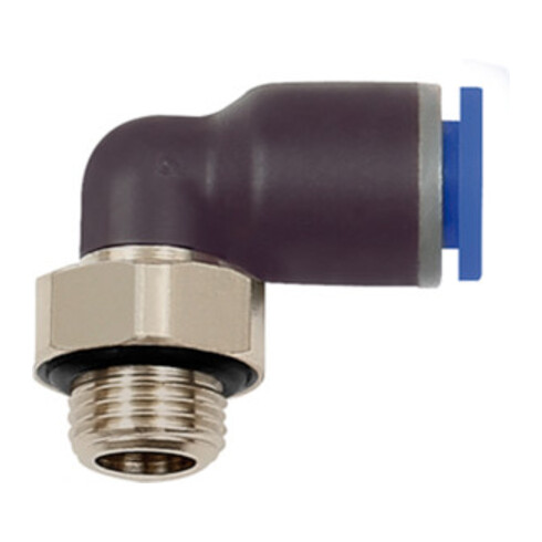 Riegler L-Steckverschraubung »Blaue Serie«, drehbar, G 3/8 außen, Ø 8 mm