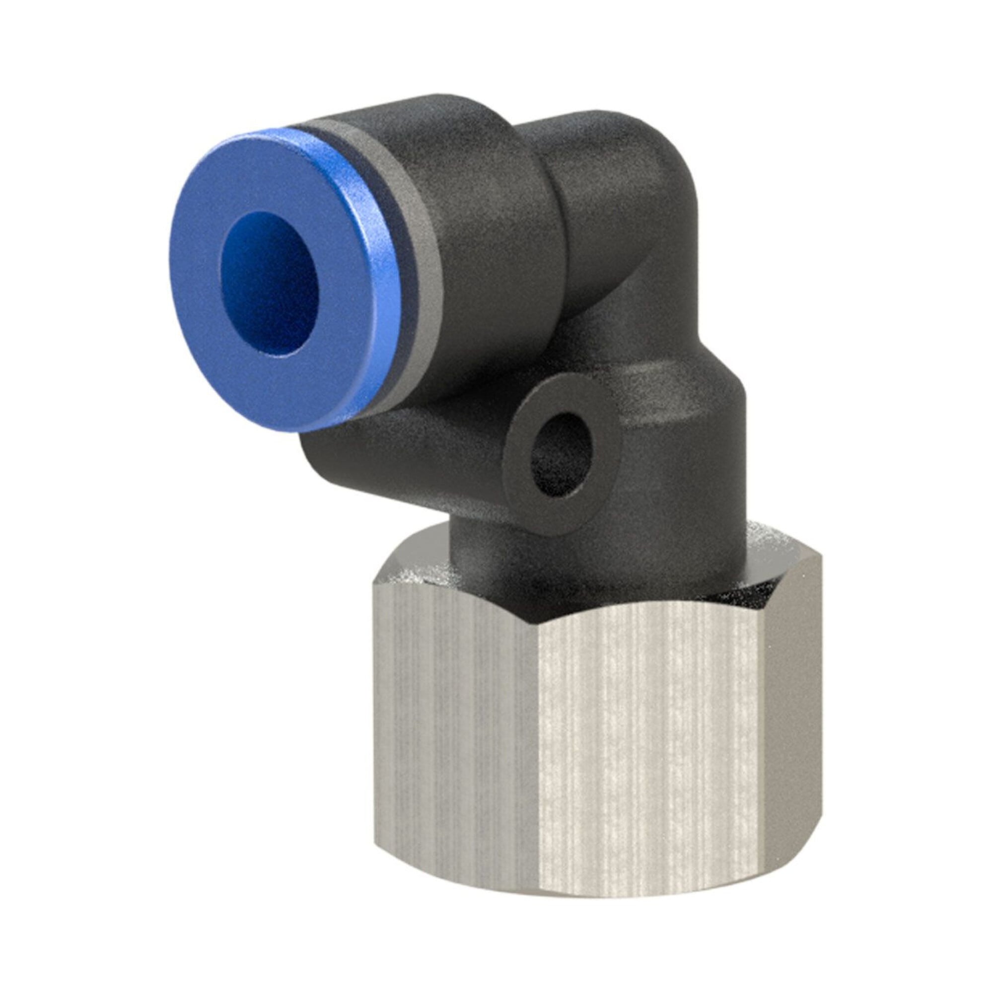 Riegler L-Steckverschraubung »Blaue Serie «, drehbar, G 3/8 innen, Ã ̃ 6 mm