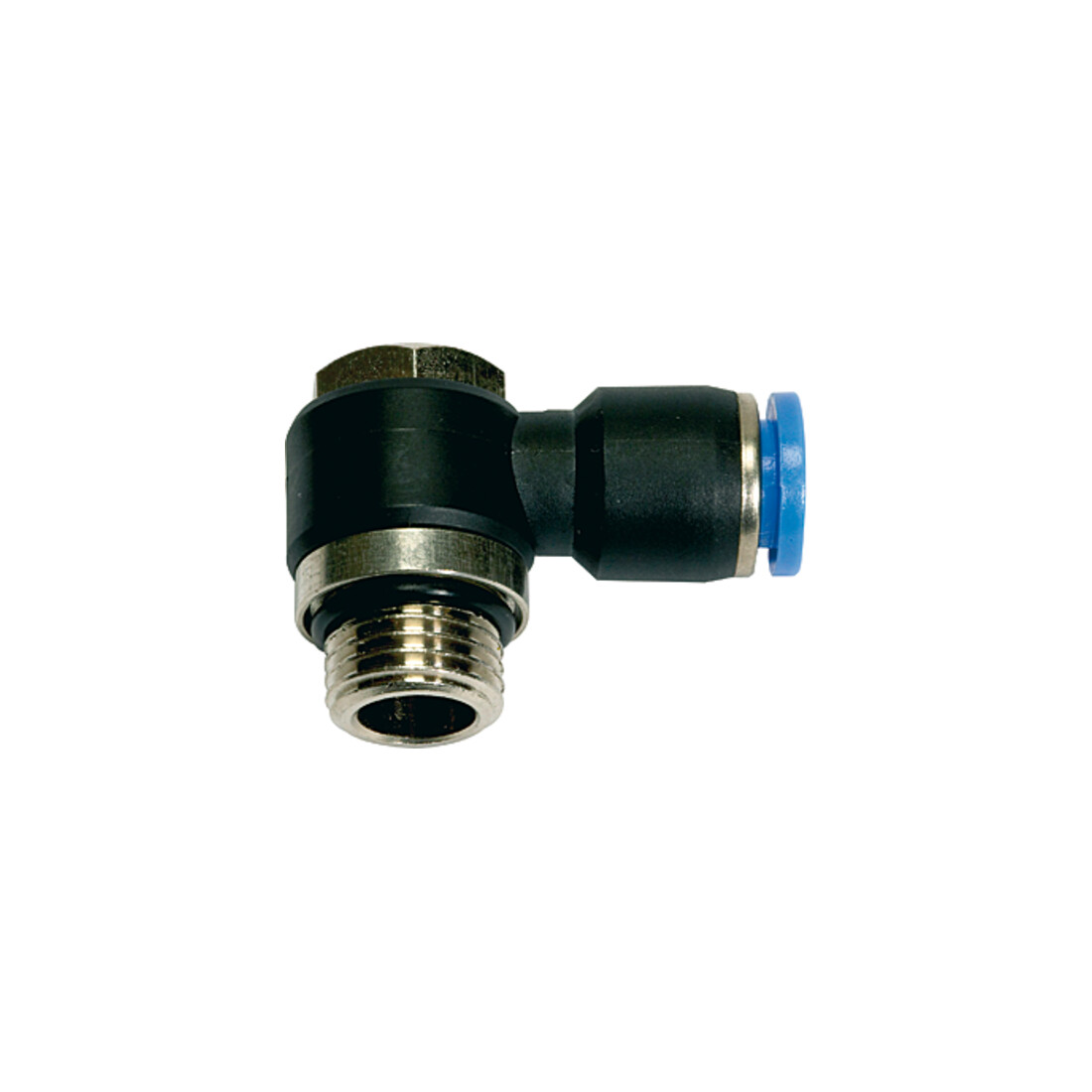 Riegler L-Steckverschraubung »Blaue Serie« drehbar, G1/4 a., max.15, Ø4mm