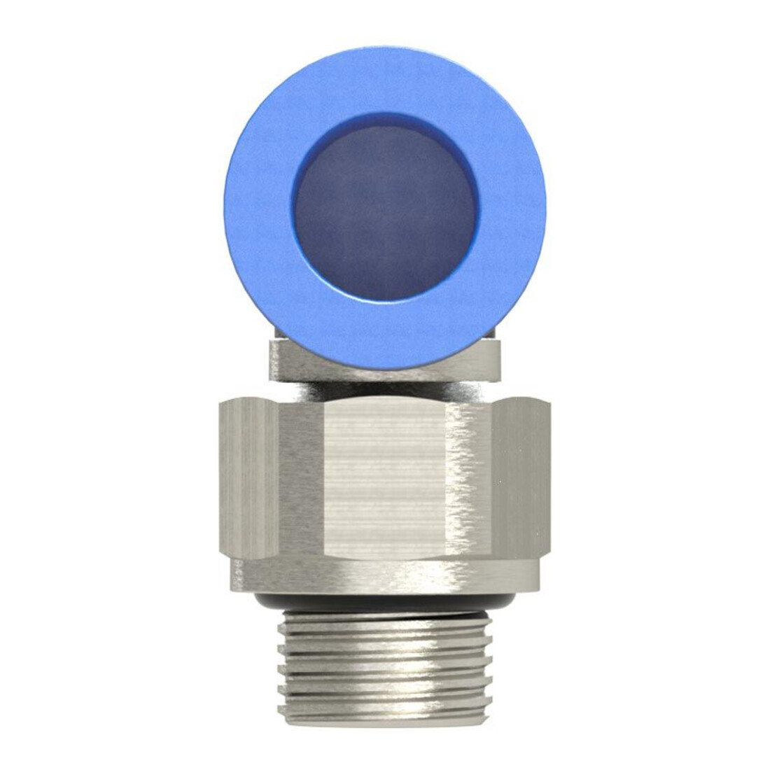 Riegler L-Steckverschraubung »Blaue Serie«, drehbar, M5 außen, Ø 4 mm