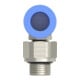 Riegler L-Steckverschraubung »Blaue Serie«, drehbar, M5 außen, Ø 4 mm