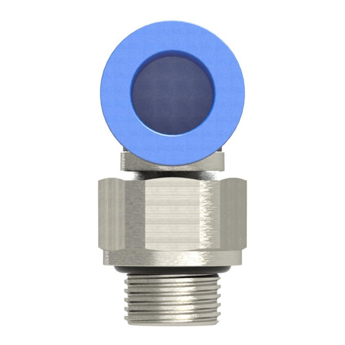Riegler L-Steckverschraubung »Blaue Serie«, drehbar, M5 außen, Ø 4 mm