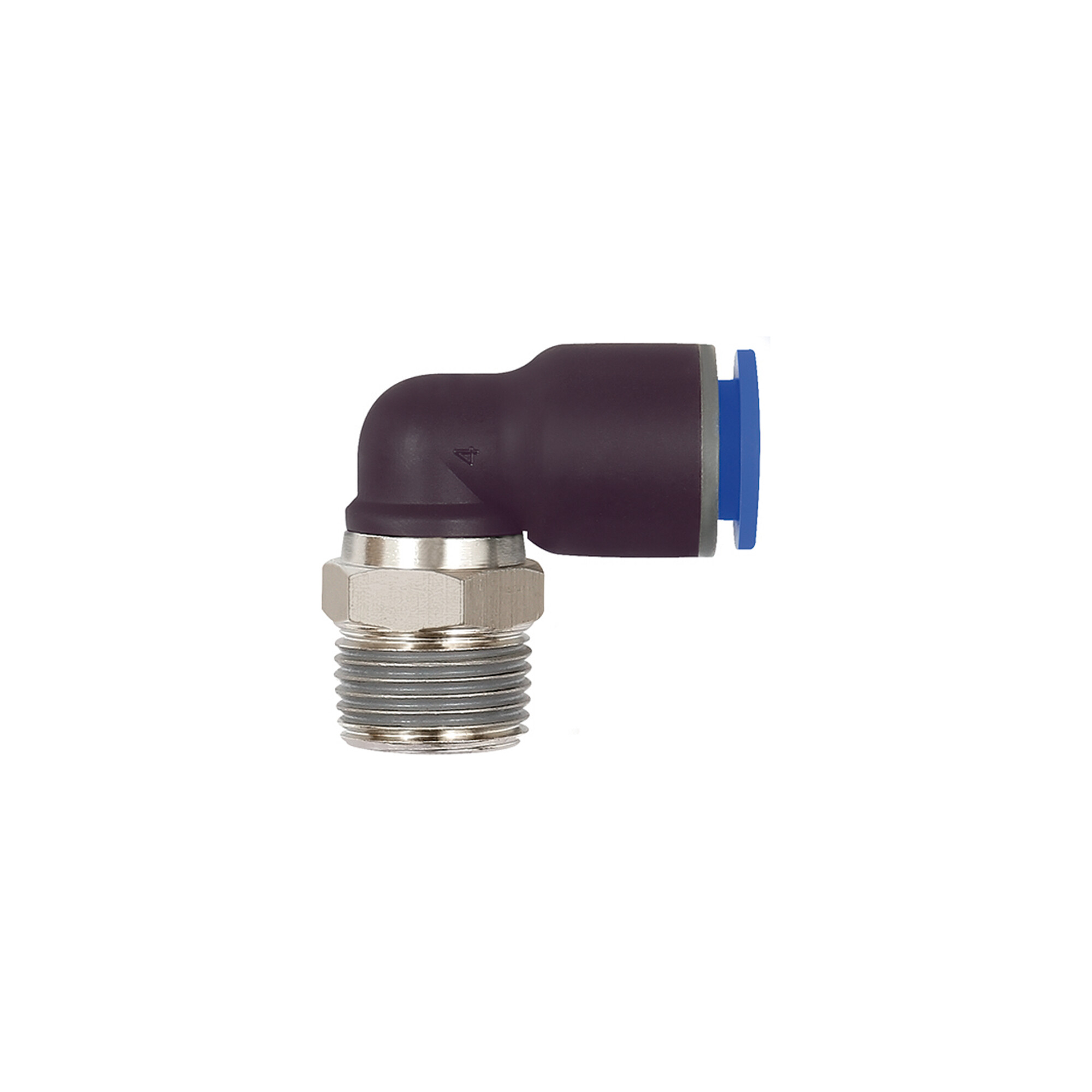 Riegler L-Steckverschraubung »Blaue Serie «, drehbar, R 1/2 außen, Ã ̃ 14 mm