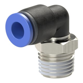 Riegler L-Steckverschraubung »Blaue Serie«, drehbar, R 1/2 außen, Ã˜ 8 mm