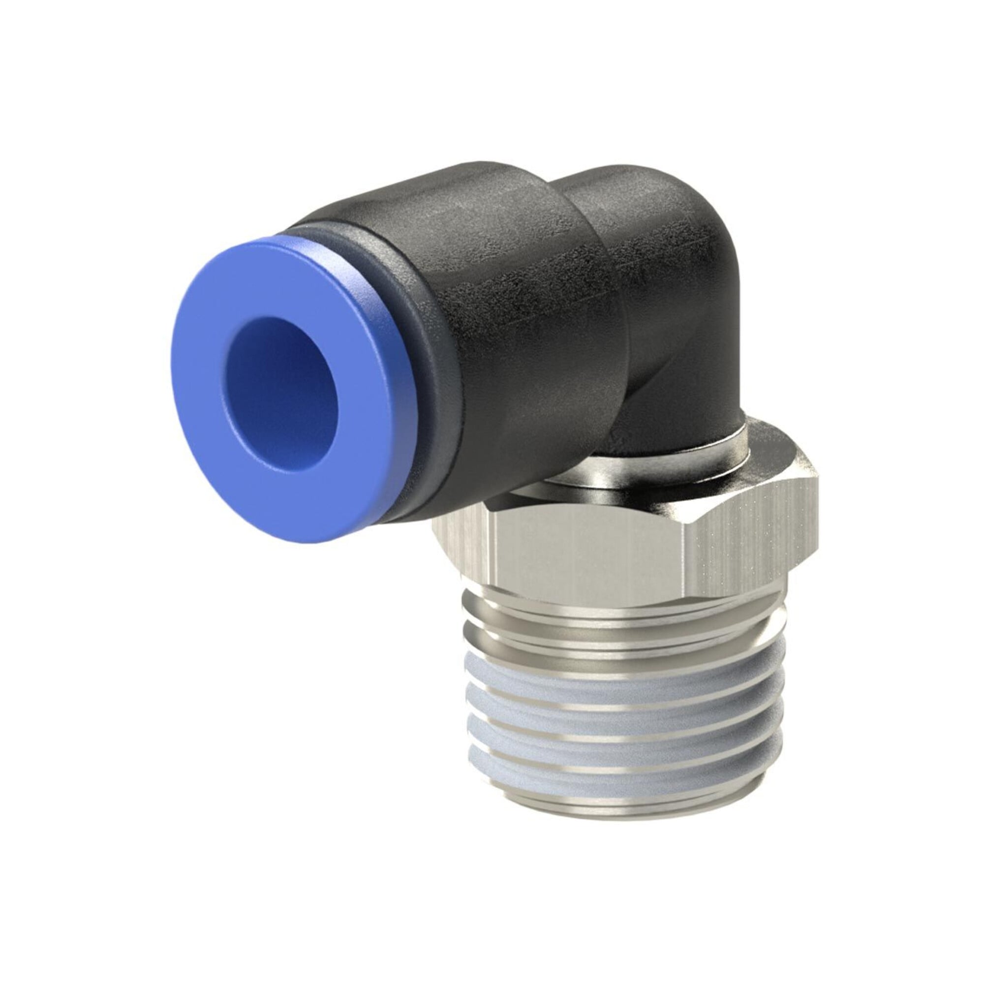 Riegler L-Steckverschraubung »Blaue Serie«, drehbar, R 1/4 außen, Ã ̃ 12 mm