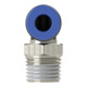 Riegler L-Steckverschraubung »Blaue Serie«, drehbar, R 3/8 außen, Ø 12 mm