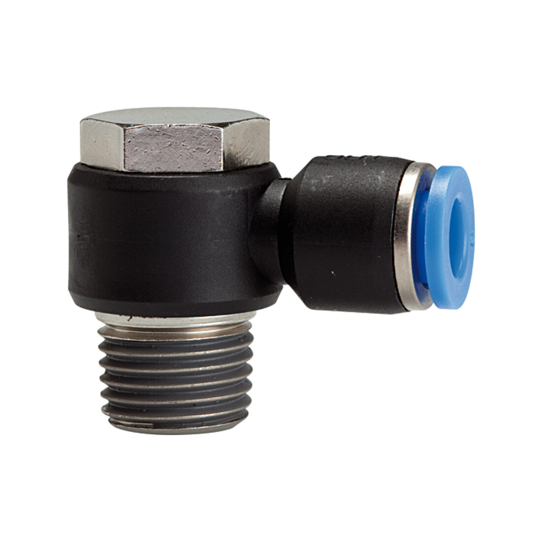 Riegler L-Steckverschraubung »Blaue Serie« drehbar, R1/2 a., max.15 Ø12mm