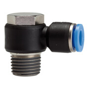 Riegler L-Steckverschraubung »Blaue Serie« drehbar, R1/8 a., max.15, Ã˜6mm-1