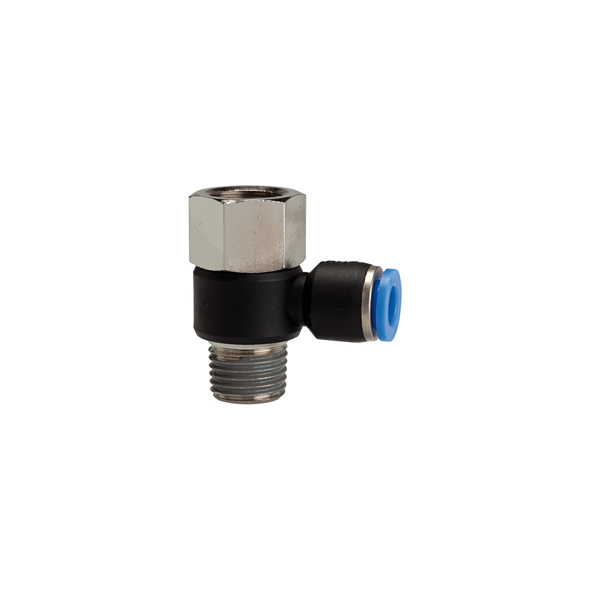 Riegler L-Steckverschraubung »Blaue Serie «, drehbar, Rc/R 1/2 i./a. Ã ̃12mm