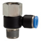 Riegler L-Steckverschraubung »Blaue Serie «, drehbar, Rc/R 1/2 i./a. Ø12mm