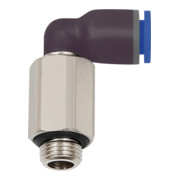 Riegler L-Steckverschraubung »Blaue Serie« lang, drehbar, G 1/4 a., Ã˜10mm