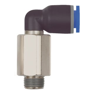 Riegler L-Steckverschraubung »Blaue Serie« lang, drehbar, R 1/8 a., Ã˜ 4mm