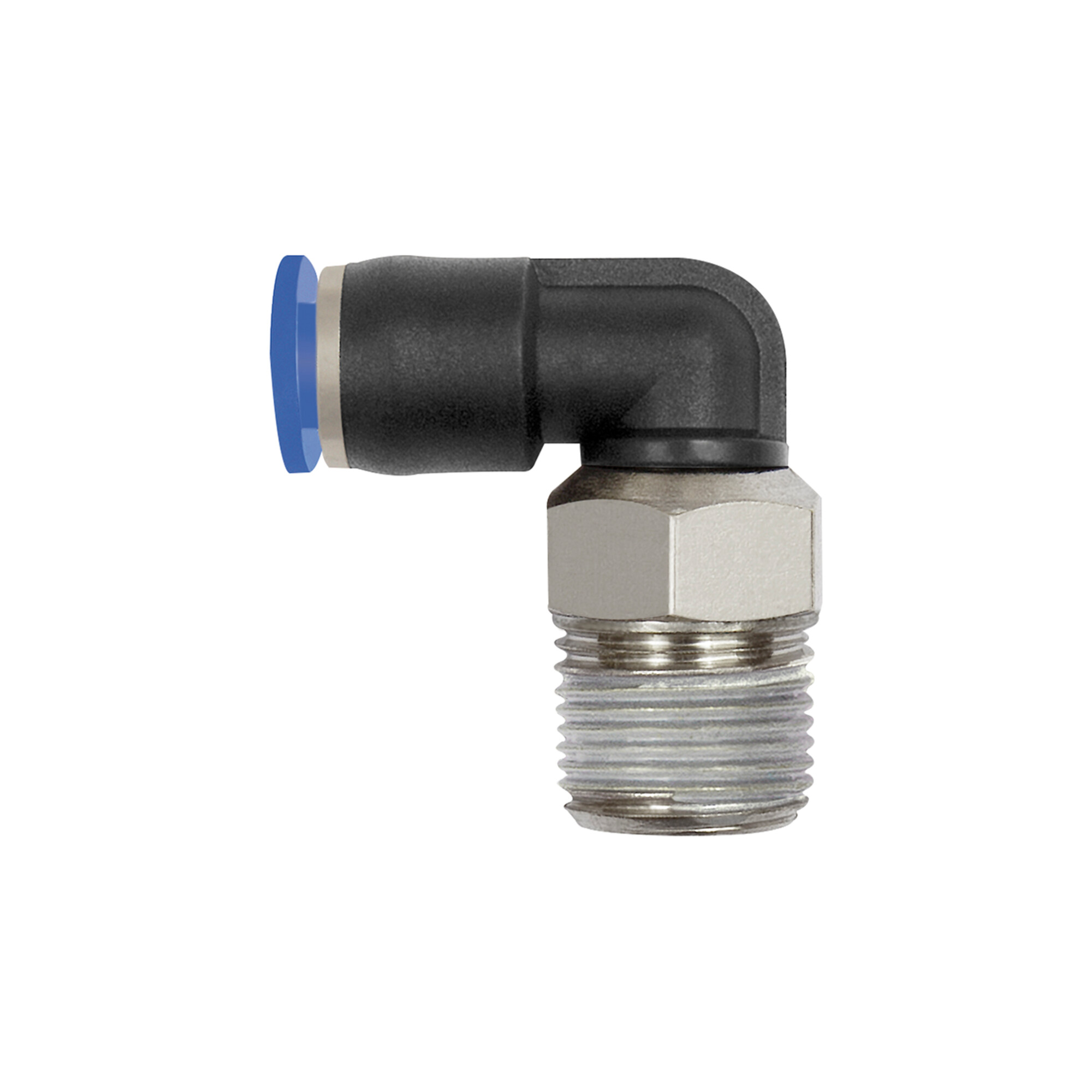 Riegler L-Steckverschraubung »Blaue Serie « mini, drehbar, R 1/8, 126.018-6M